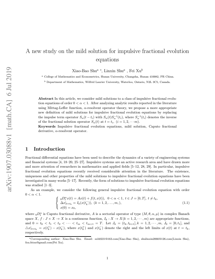 First page
