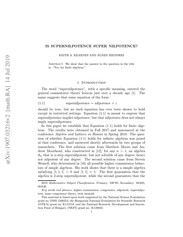 First page