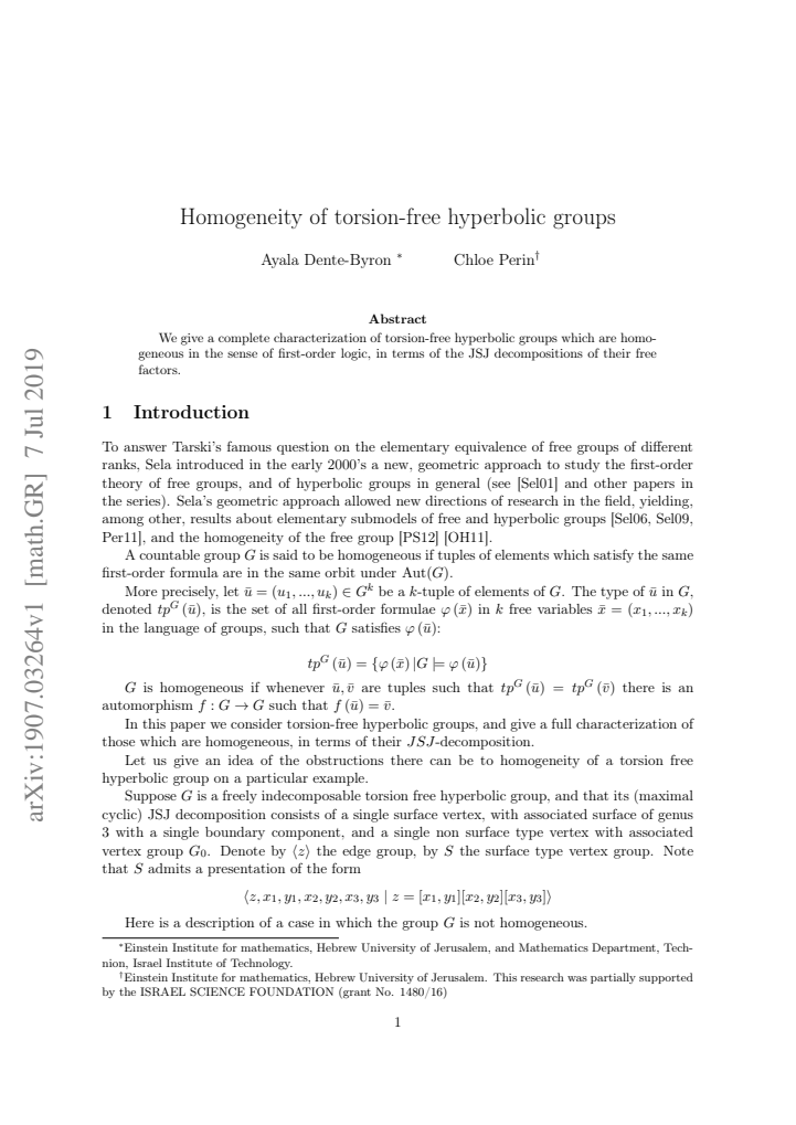 First page