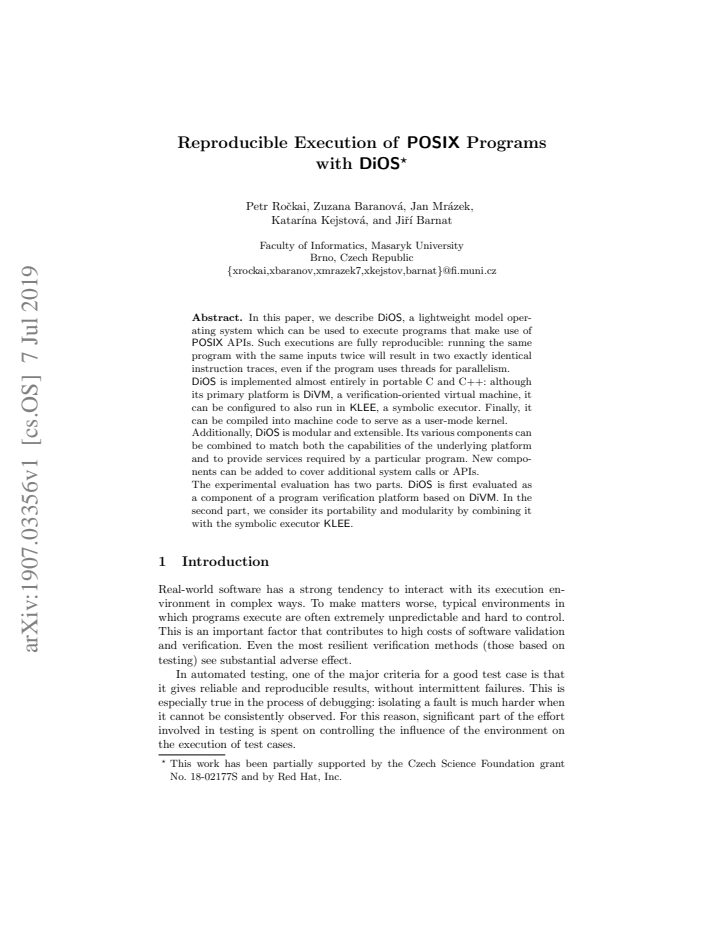 First page