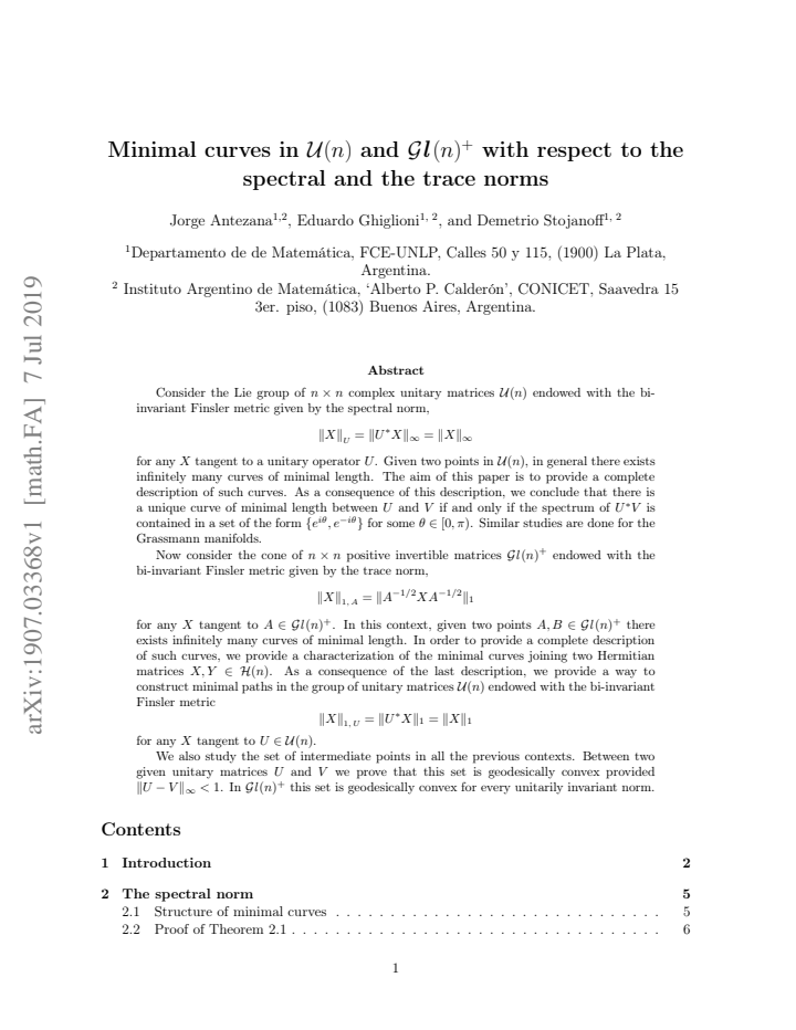 First page