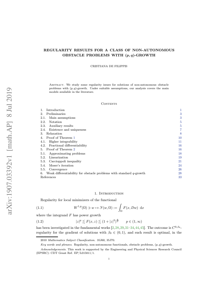 First page