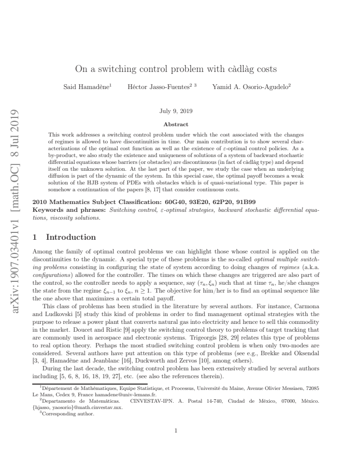 First page