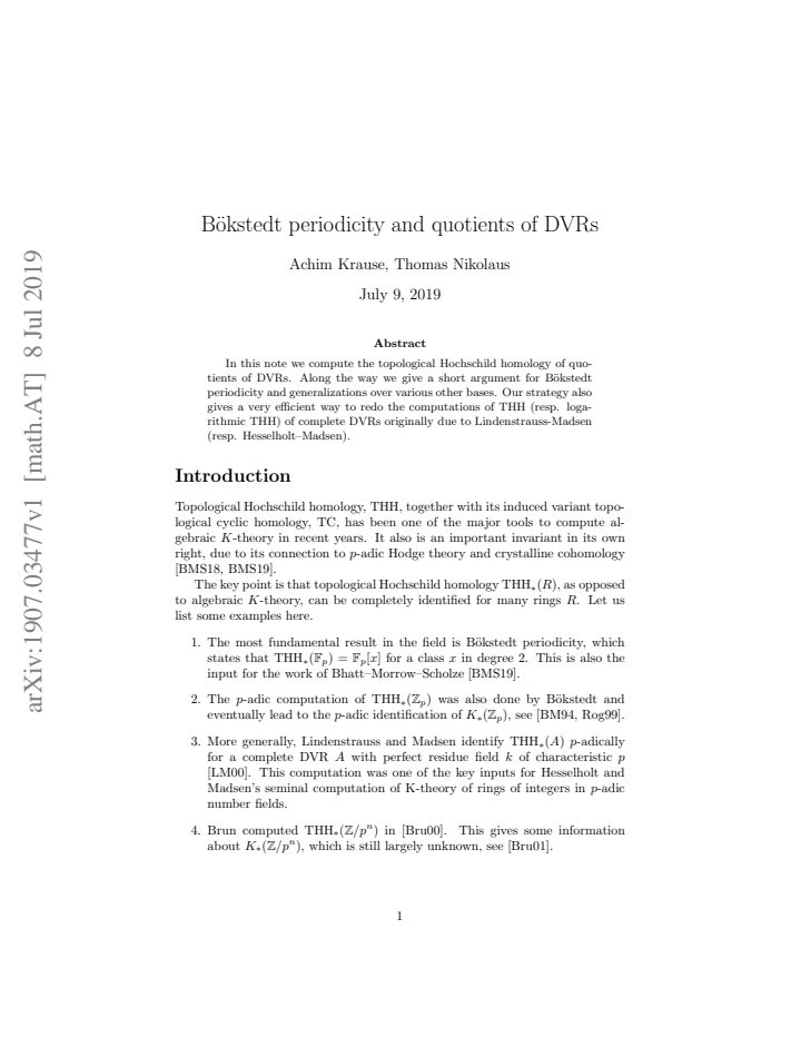 First page