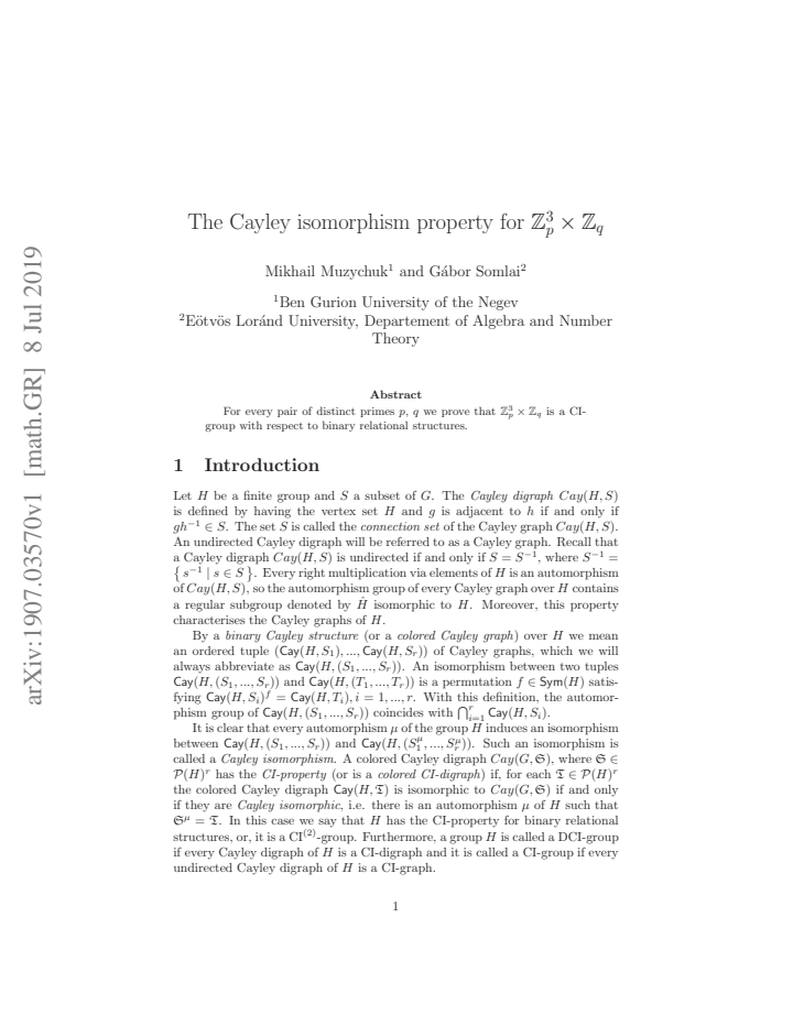 First page