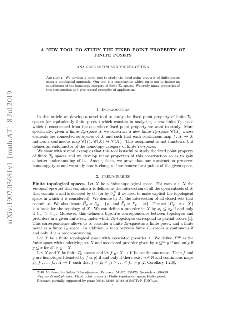First page