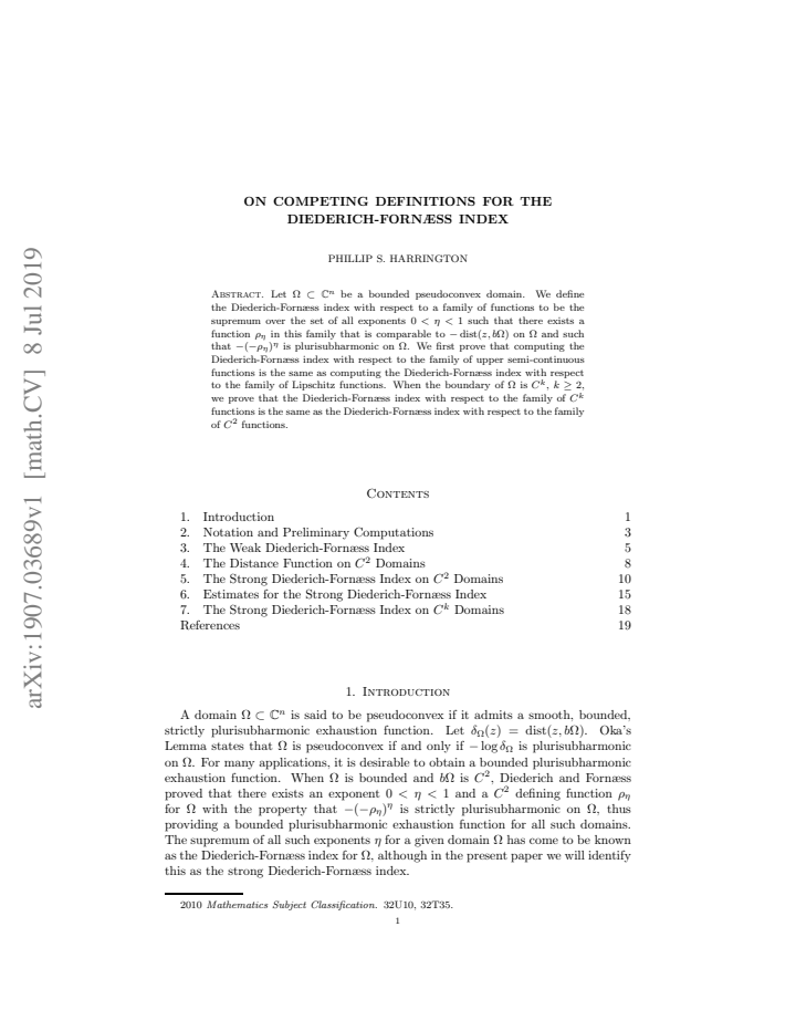 First page