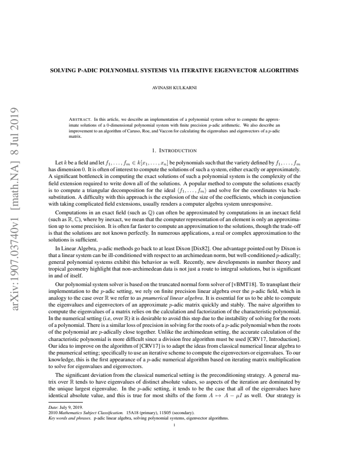First page