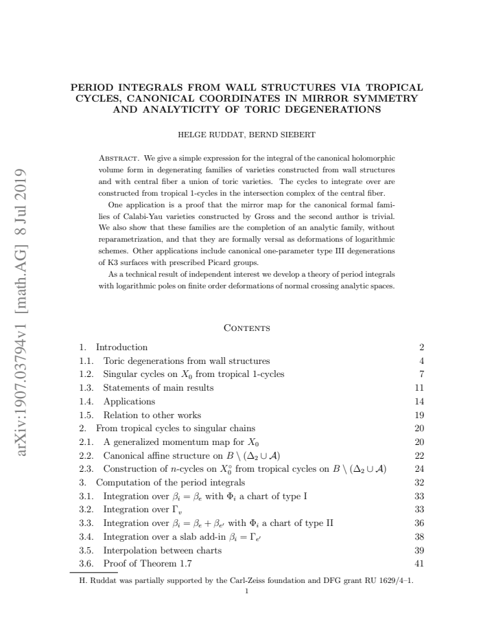 First page