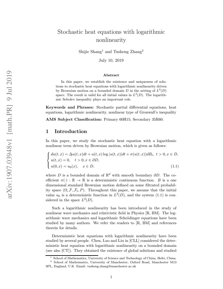 First page