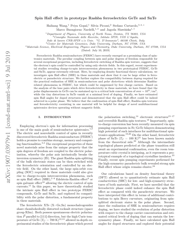 First page