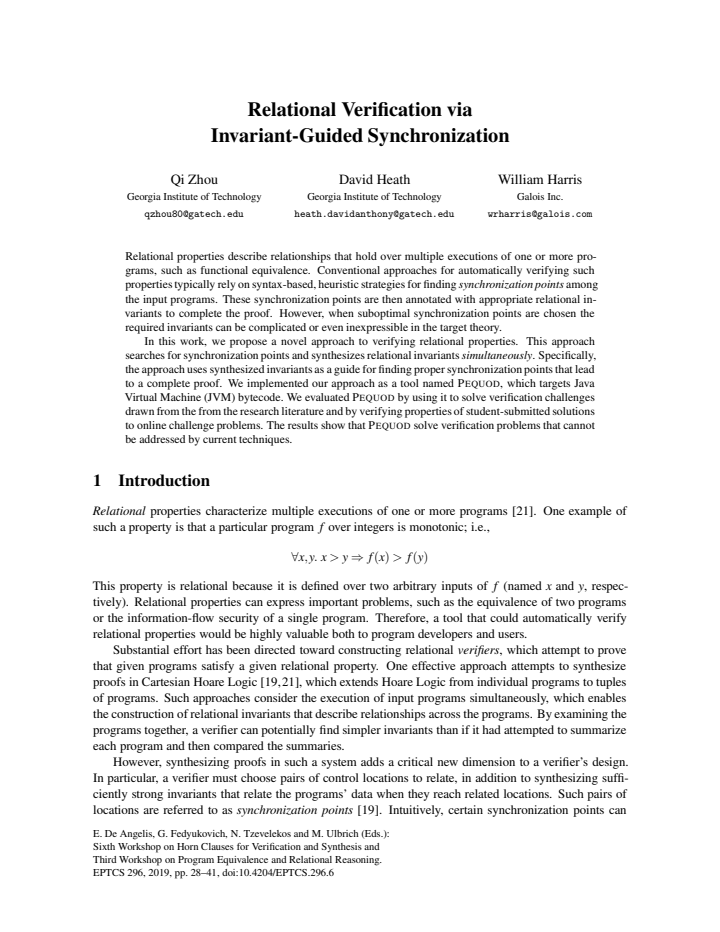 First page