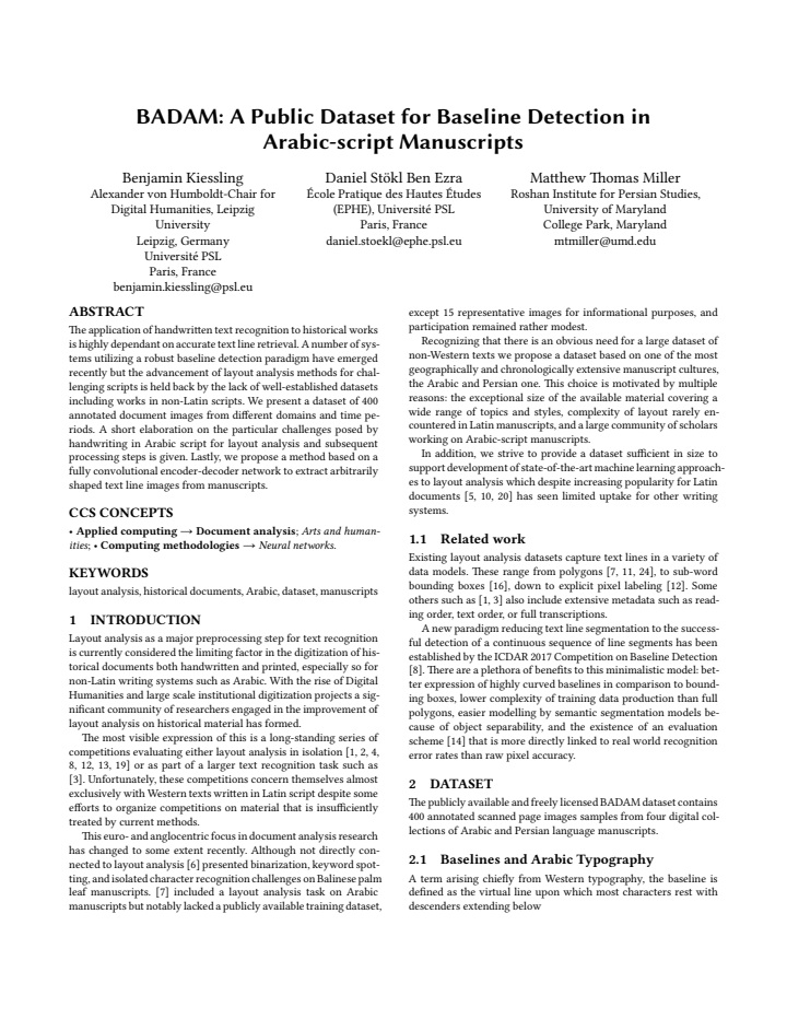 First page