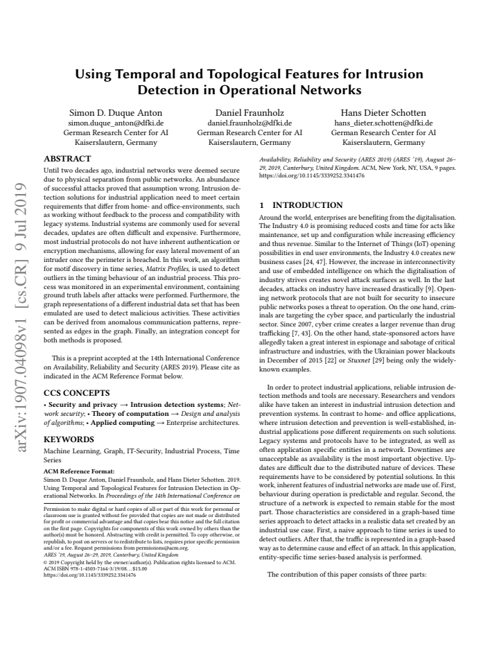 First page