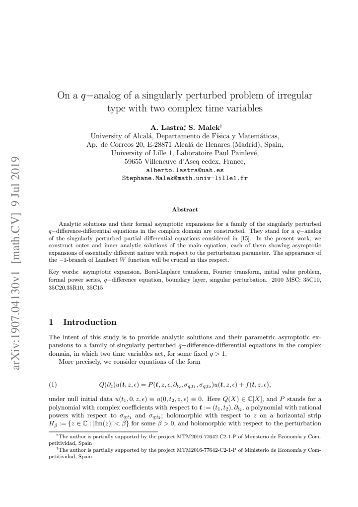 First page