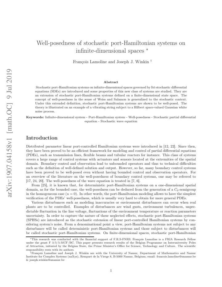 First page