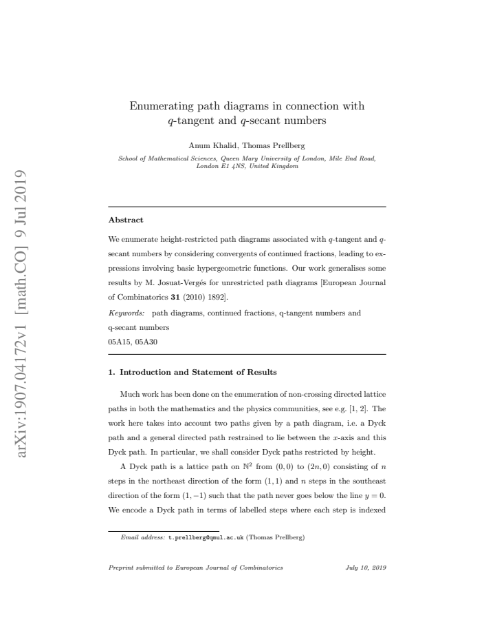 First page
