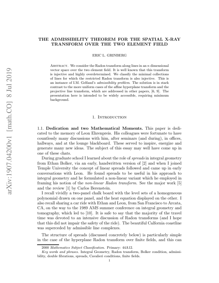 First page
