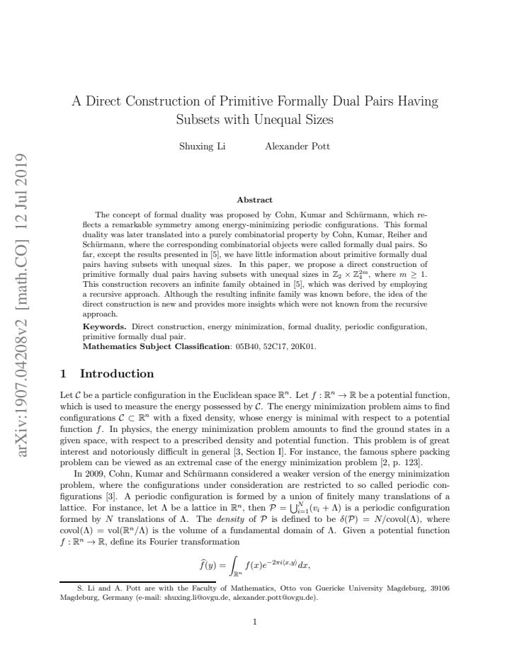 First page