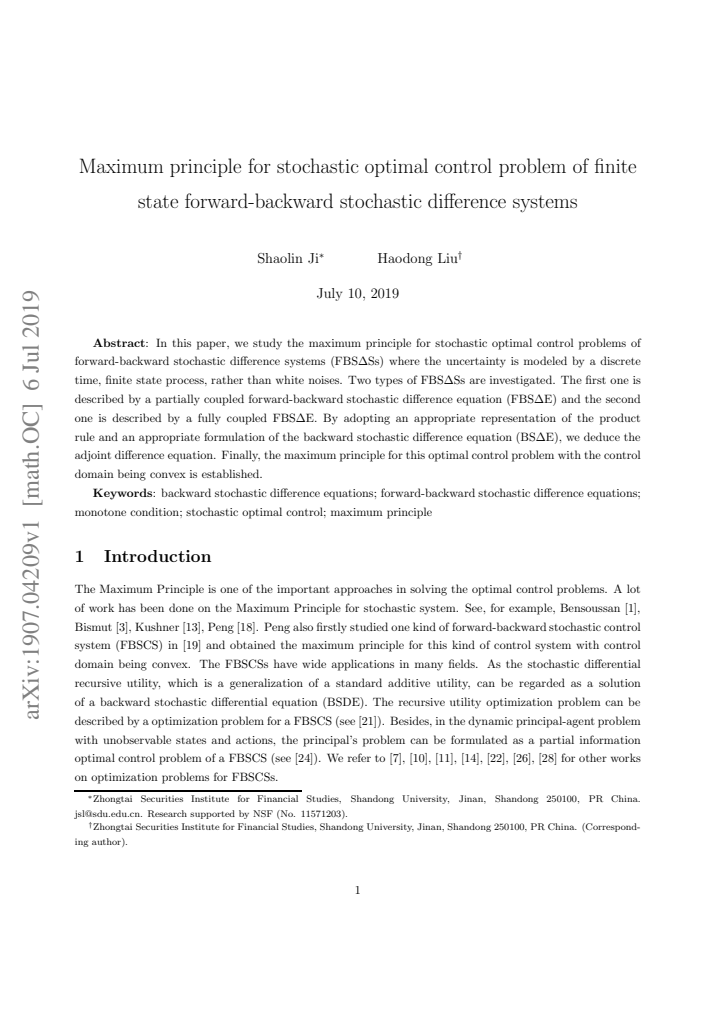 First page