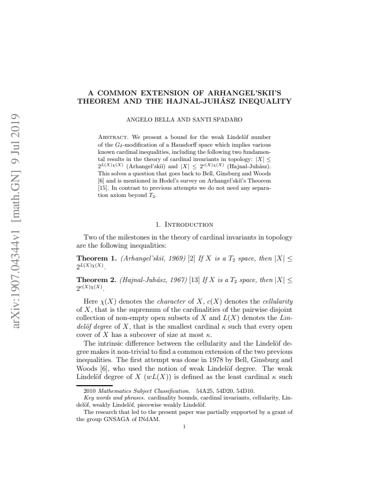 First page