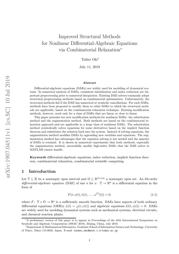First page