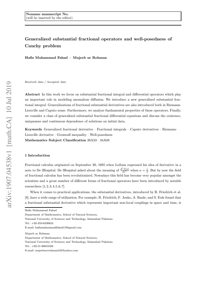 First page