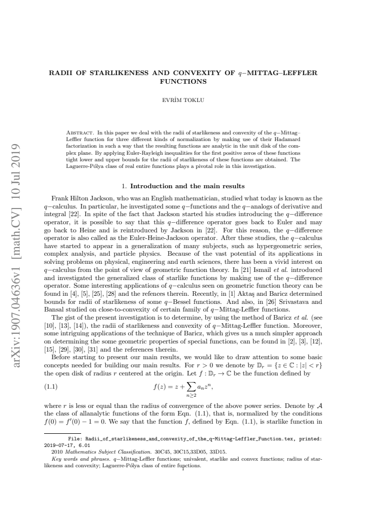 First page