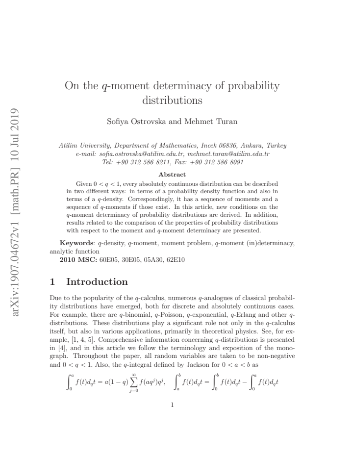 First page