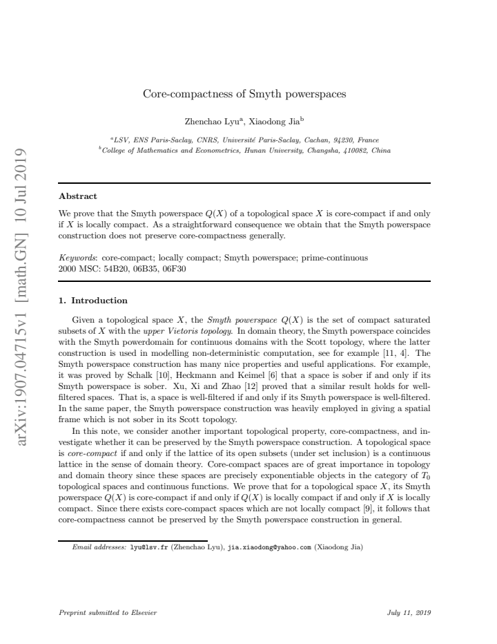 First page