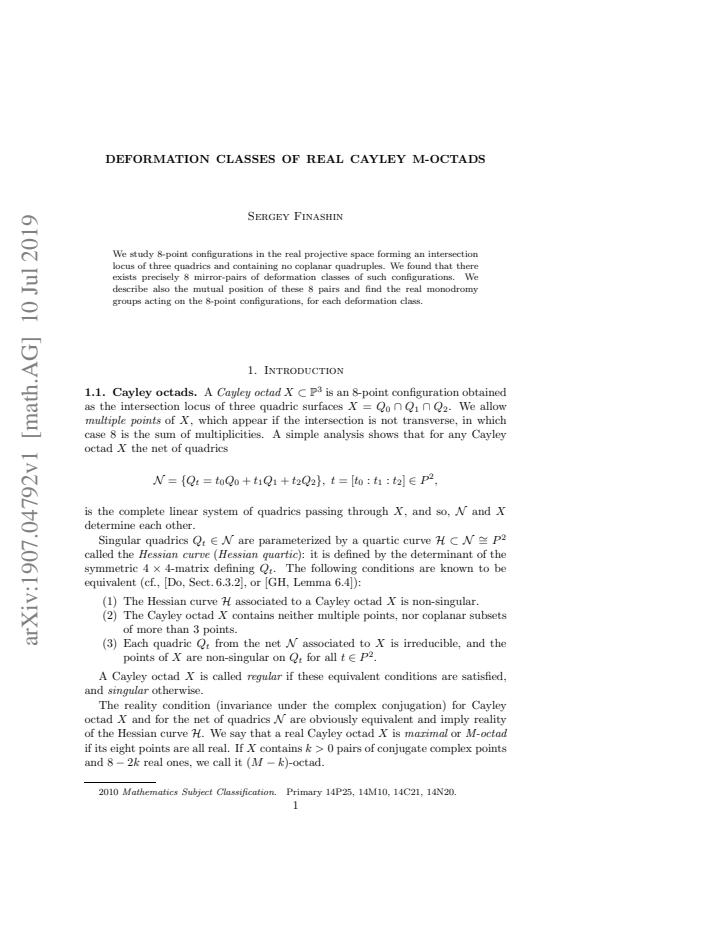 First page