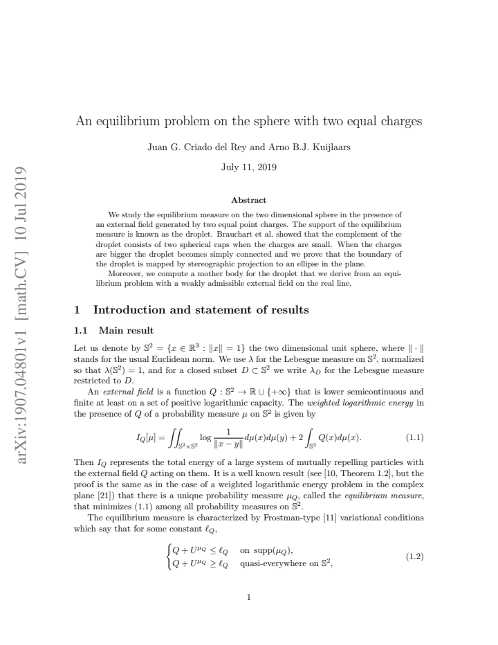 First page