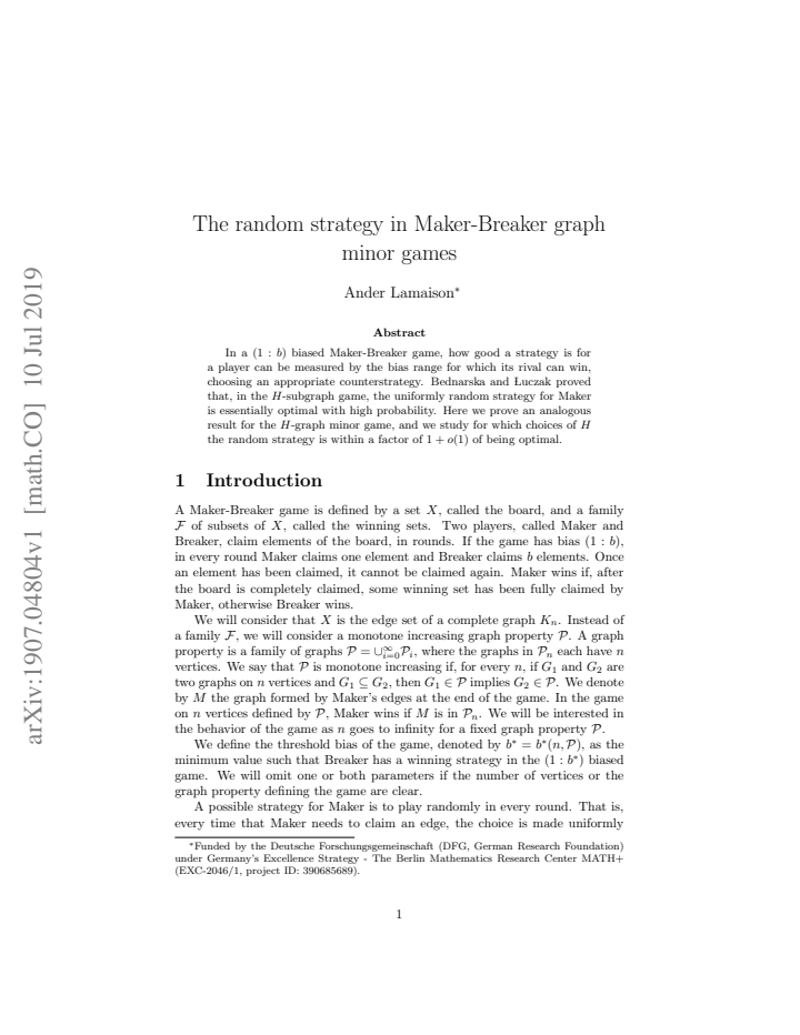 First page