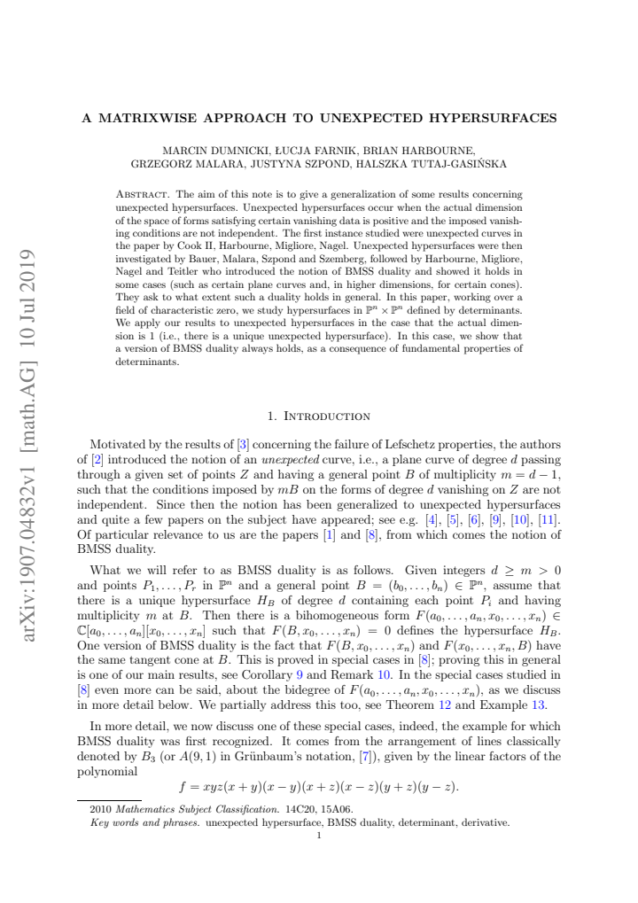 First page