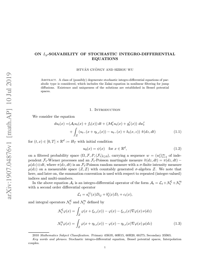 First page