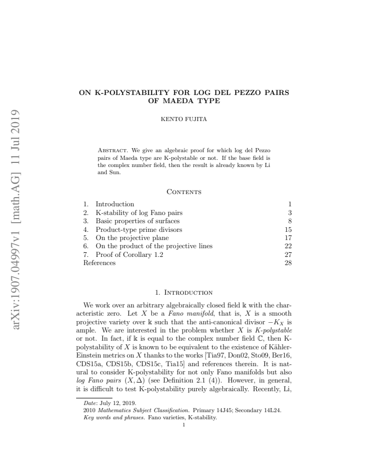First page