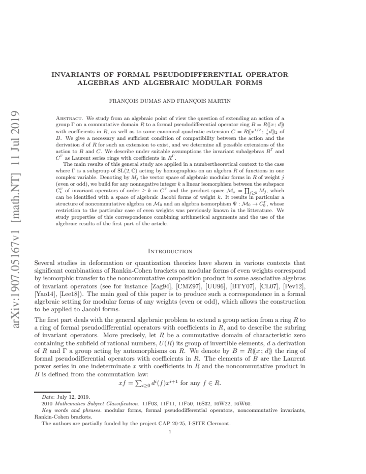 First page