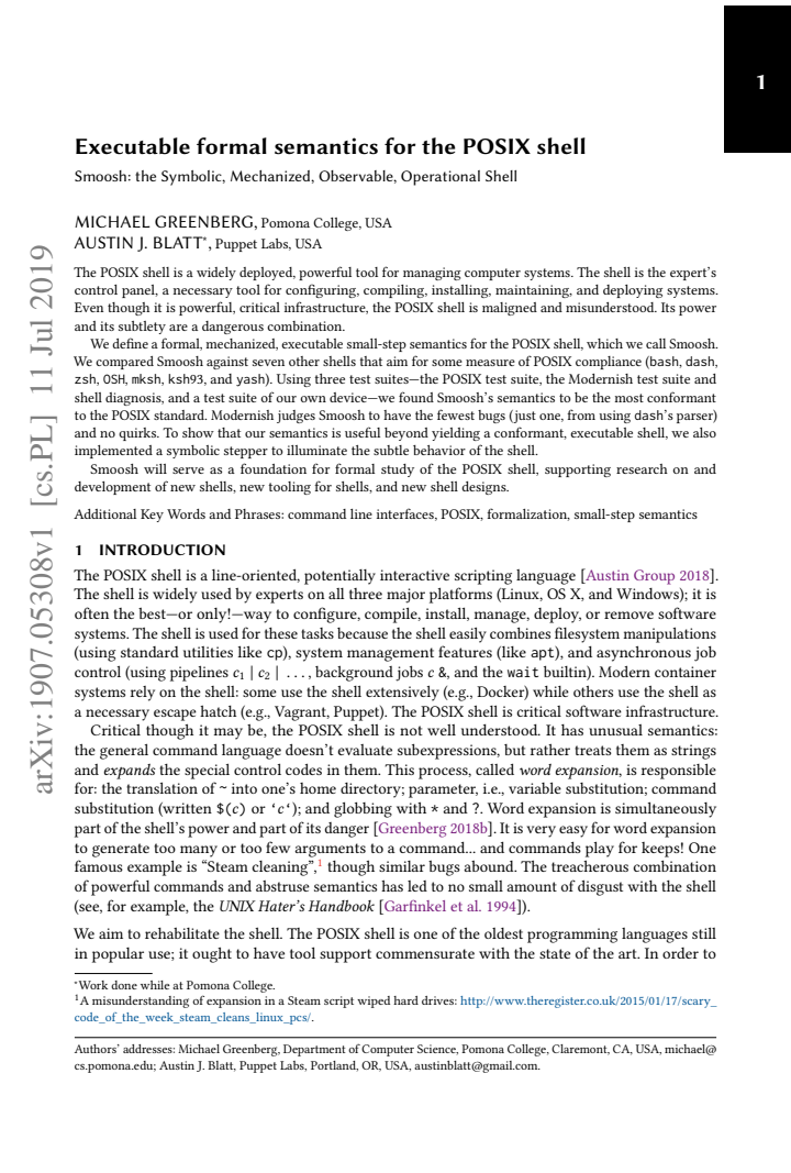 First page