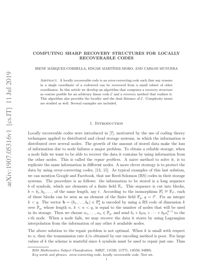 First page