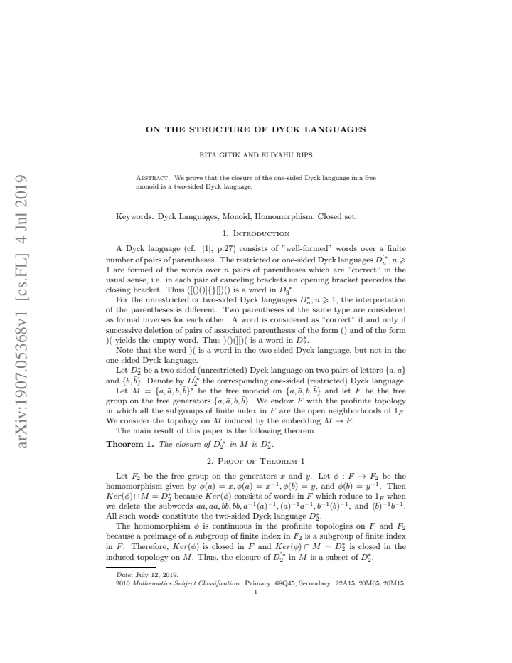 First page