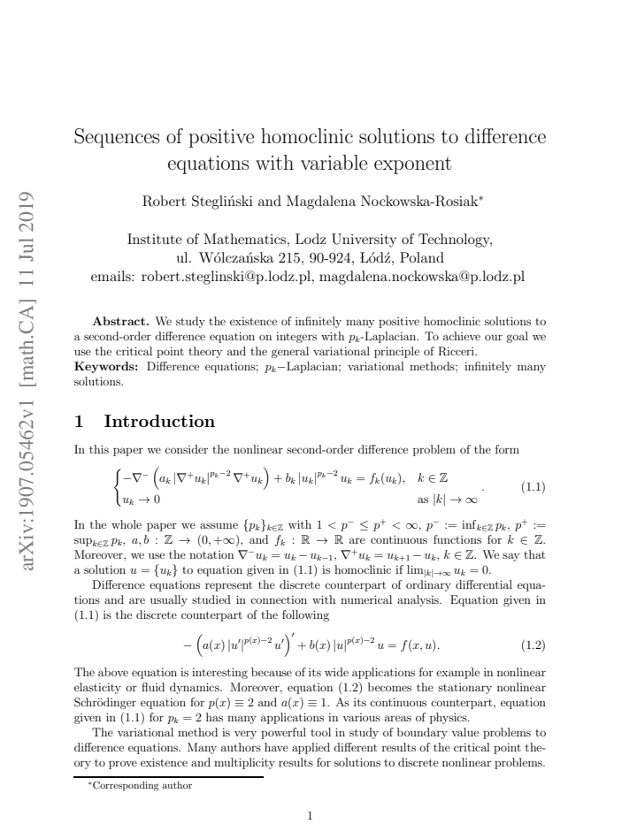 First page