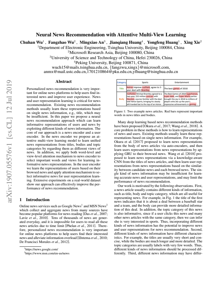 First page