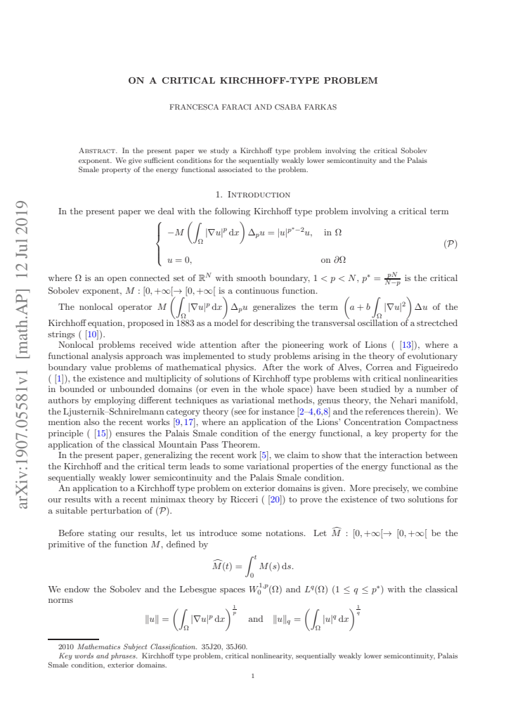First page