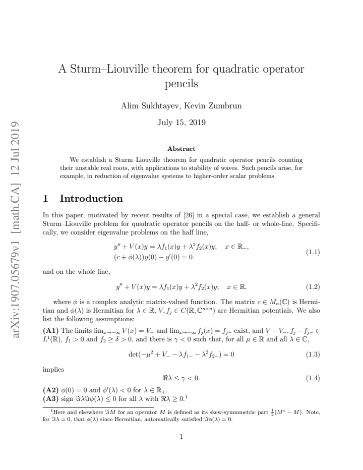 First page