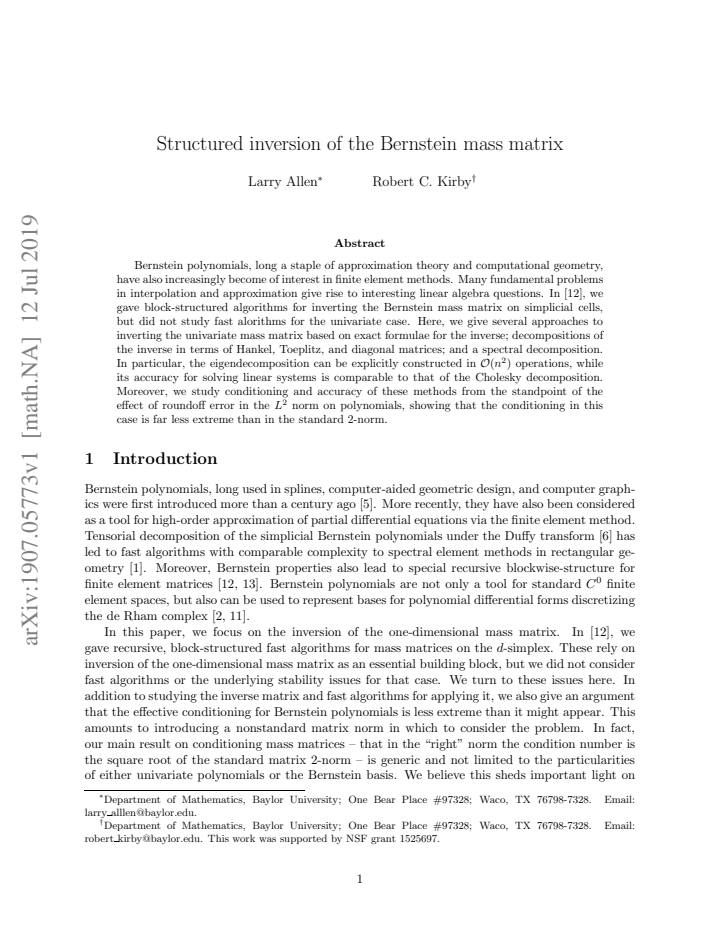 First page