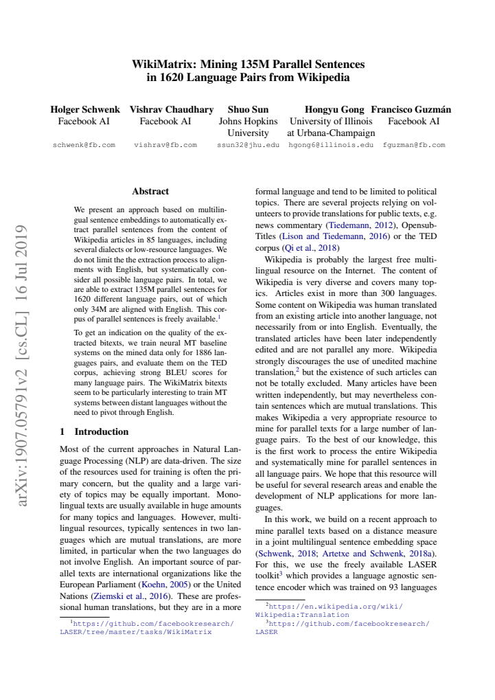 First page