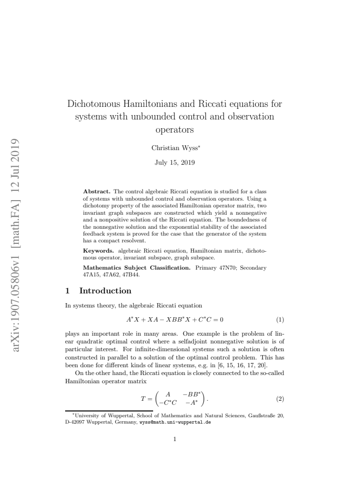 First page
