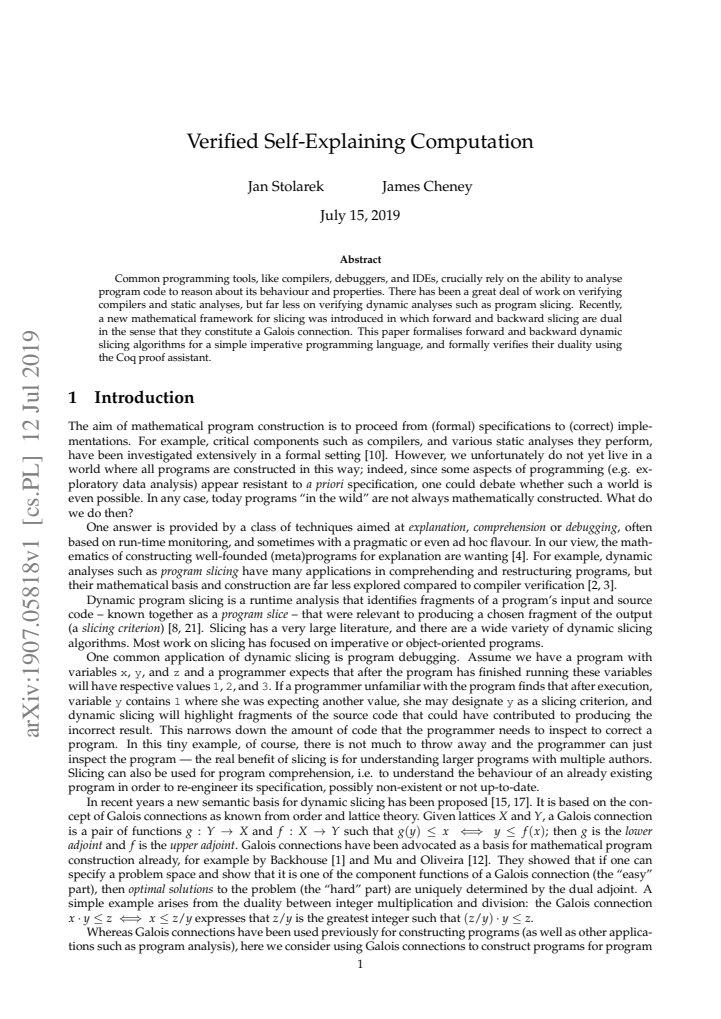 First page