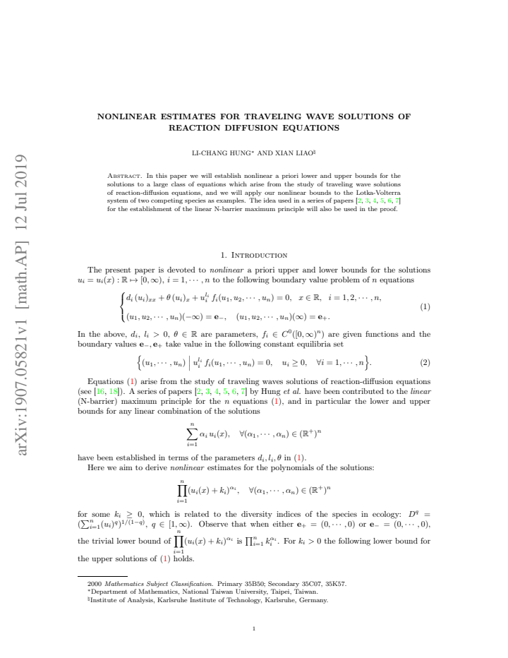 First page