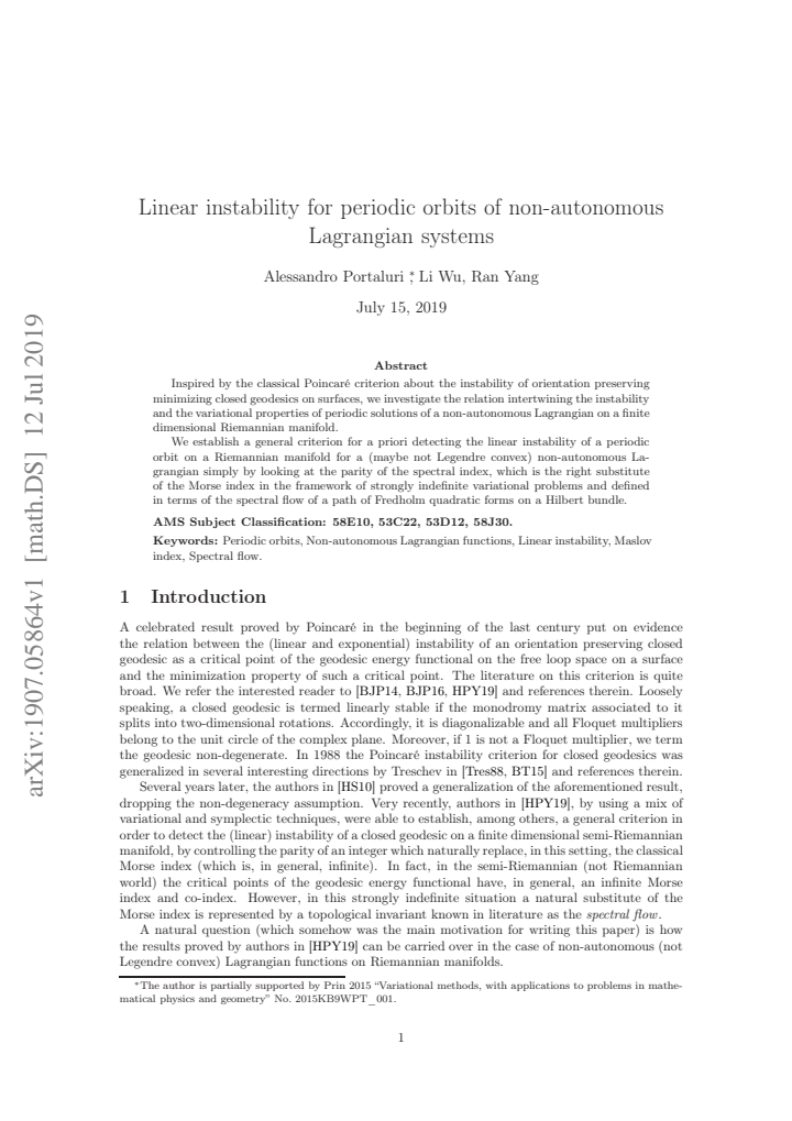 First page